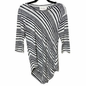 Two By Vince Camuto Diagonal Striped Blouse Small